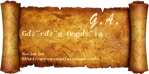 Görög Angéla névjegykártya